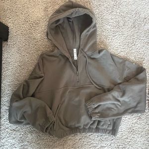 Alo Cropped Zip up Hoodie